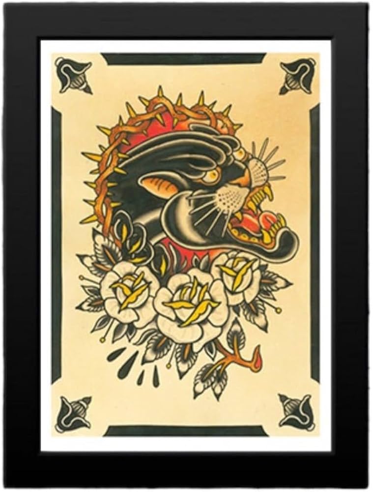 Amazon.co.jp: アメリカンタトゥー 虎 刺青 ポスター キャンバス Amazon.co.jp: アメリカンタトゥー 虎 刺青 ポスター キャンバス